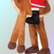 Santa Ride-A-Reindeer Adult Costume with Hat Jacket and Plush Reindeer Legs